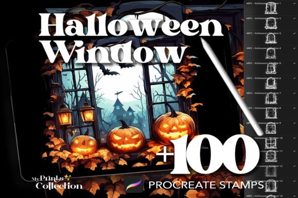 100 Procreate Halloween Window Stamps: Unlocking Spooky Digital Artistry