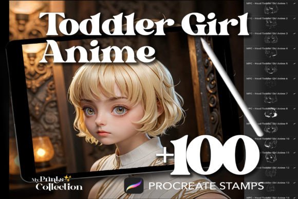 100 Procreate Head Toddler Girl Anime