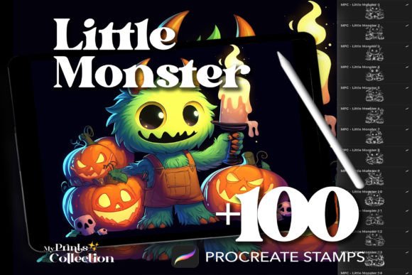100 Procreate Little Monster Stamps: A Creative Toolkit for Digital Artists