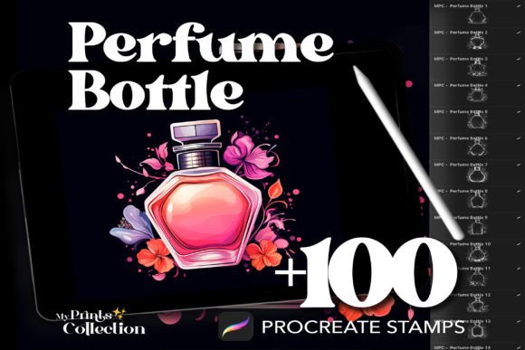 100 Procreate Perfume Bottle Stamps