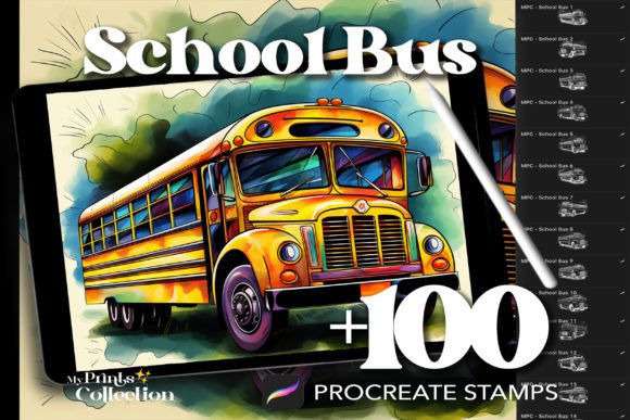 100 Procreate School Bus Stamps: A Practical Guide to Nostalgic Digital Art