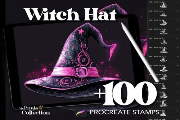 100 Procreate Witch Hat Stamps: Unlocking Magic in Your Digital Art