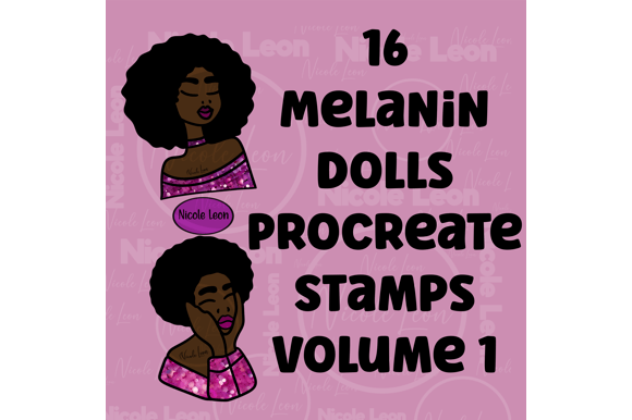 16 Melanin Dolls Procreate Stamps V1: Elevating Your Digital Art with Authentic Representation