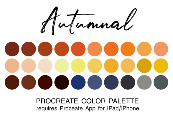 Autumnal Procreate Color Palette: Elevating Your Digital Art with Seasonal Warmth
