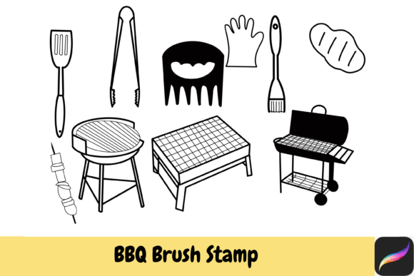 BBQ Brush Stamps Procreate IPAD