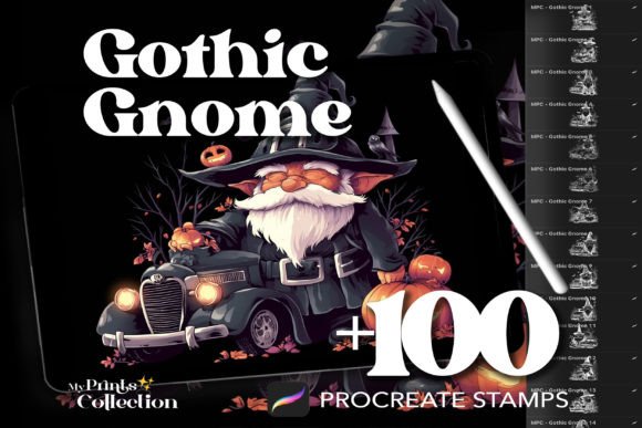 Mastering Dark Whimsy: A Deep Dive into 100 Procreate Gothic Gnome Stamps