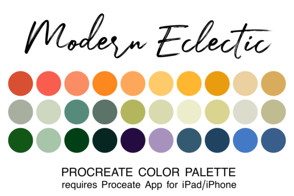 Modern Eclectic Procreate Color Palette: A Bold Foundation for Digital Art
