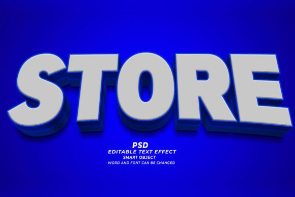 Store PSD 3D Editable Text Effect: A Designer's Guide