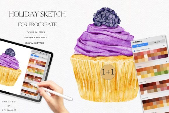 Unlock Your Creativity: A Guide to the Blueberry Cupcake and Holiday Sketch Color Palettes for Procreate