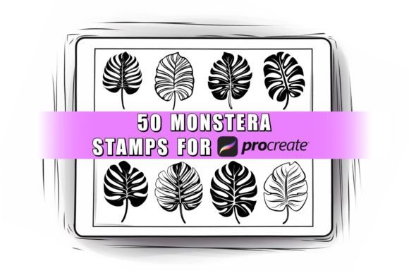 Unlocking Tropical Creativity with 50 Monstera Procreate Stamps